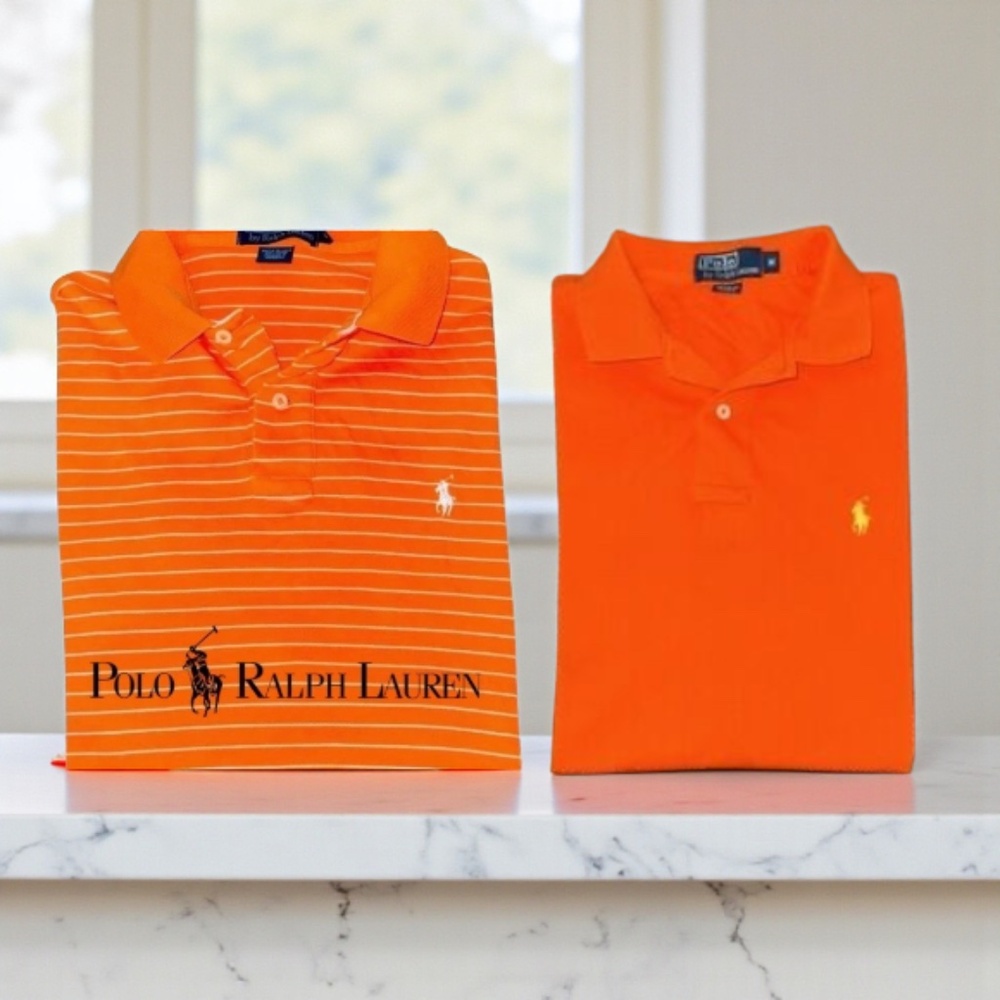 2 Orange Ralph Lauren Men’s Medium Regular Polo